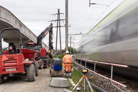 stazione ferroviaria Littau tubi drenaggio canalette passacavi