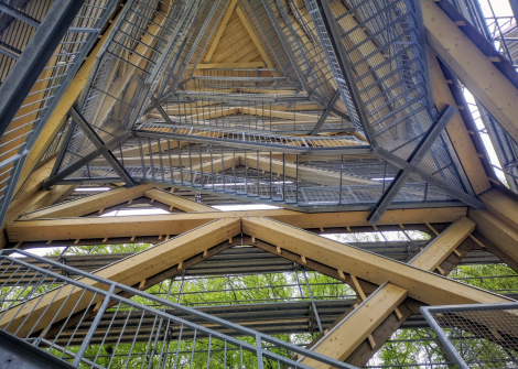 Hasenbergturm tecnica di fissaggio viti connettori per legno