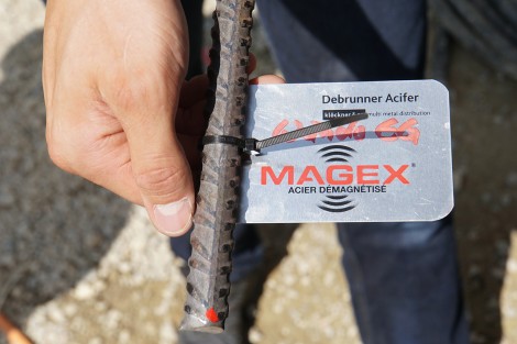 Acier d'armature demagnetise MAGEX construction saine