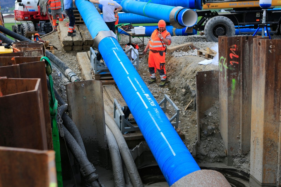Duktile Gussrohre Steckmuffenrohre Trinkwasserleitung Muri 