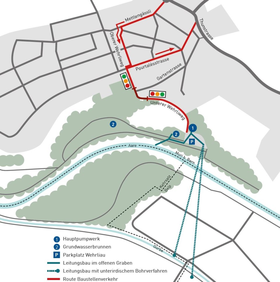 Duktile Gussrohre Steckmuffenrohre Trinkwasserleitung Muri 