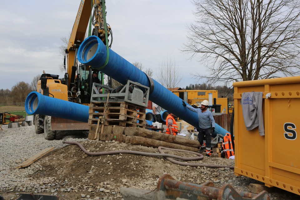 Duktile Gussrohre Steckmuffenrohre Trinkwasserleitung Muri 