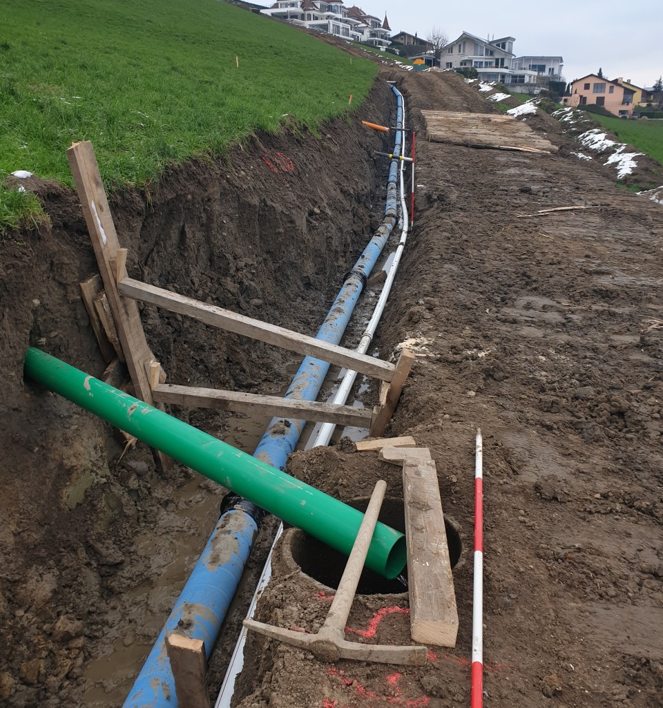 Löschwasserleitung Küssnacht duktile Gussrohre