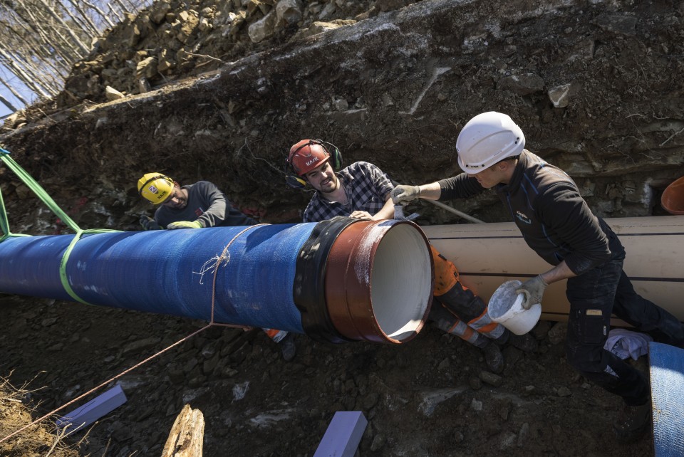 Wasserkaftwerk Wilen Gussrohre Kanalrohre