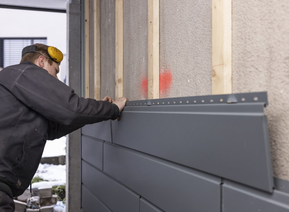 PREFA Siding Aluminiumbleche Fassadensystem
