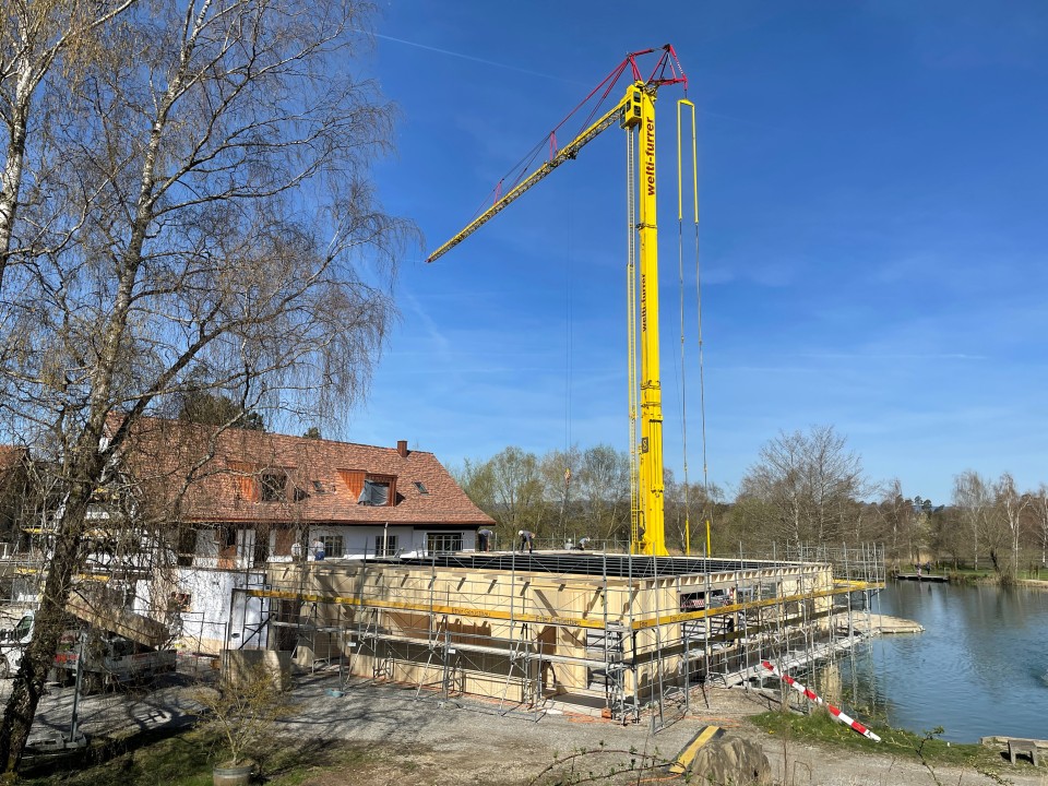 Pêcherie Kundelfingerhof pavillon pour événements poutrelles en acier