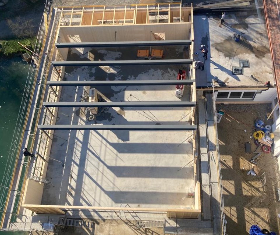 Pêcherie Kundelfingerhof pavillon pour événements poutrelles en acier