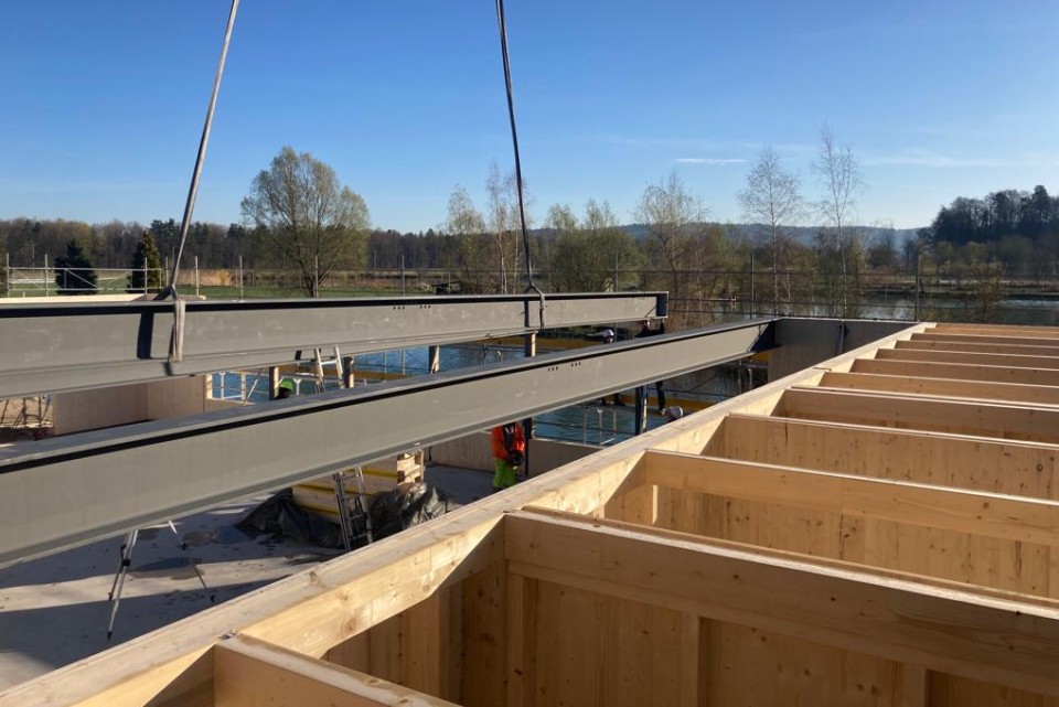 Pêcherie Kundelfingerhof pavillon pour événements poutrelles en acier