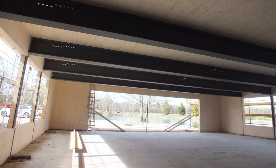Pêcherie Kundelfingerhof pavillon pour événements poutrelles en acier