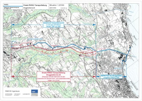 Duktilgussrohre Transportwasserleitung
